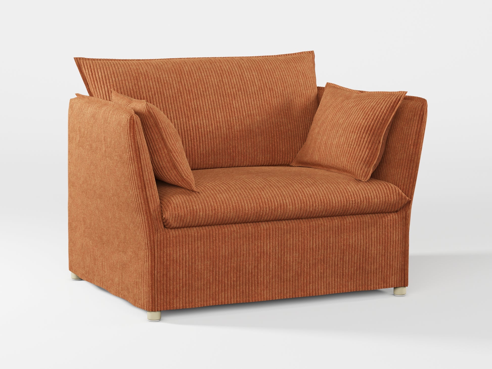 Ikea BACKSÄLEN 1,5-seat armchair cover made by Covereo in upholstery named COSY Autumn Leaves