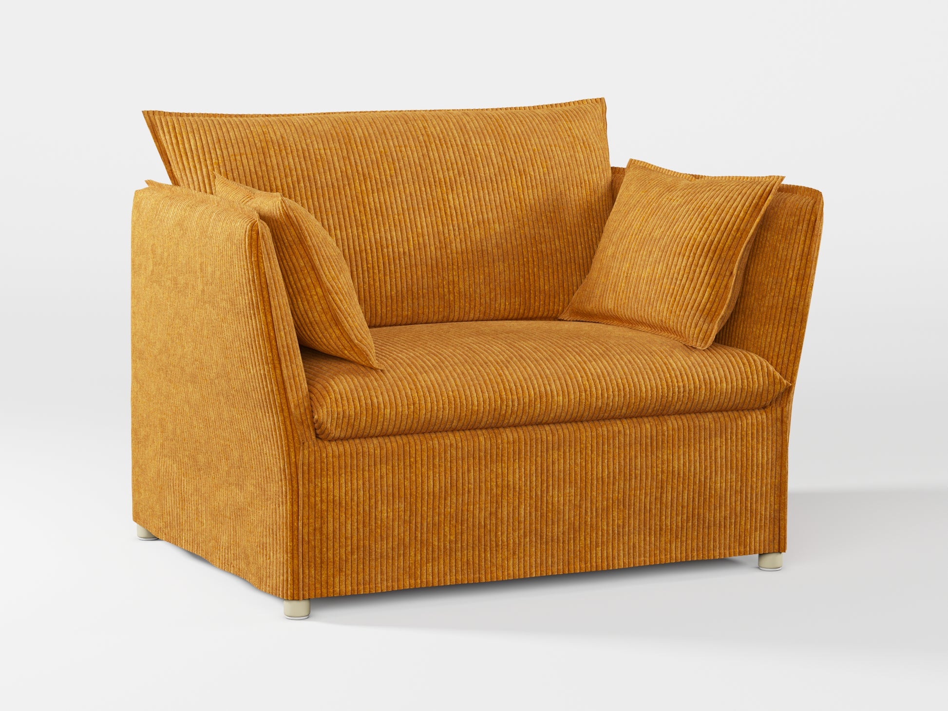 Ikea BACKSÄLEN 1,5-seat armchair cover made by Covereo in upholstery named COSY Honeymoon