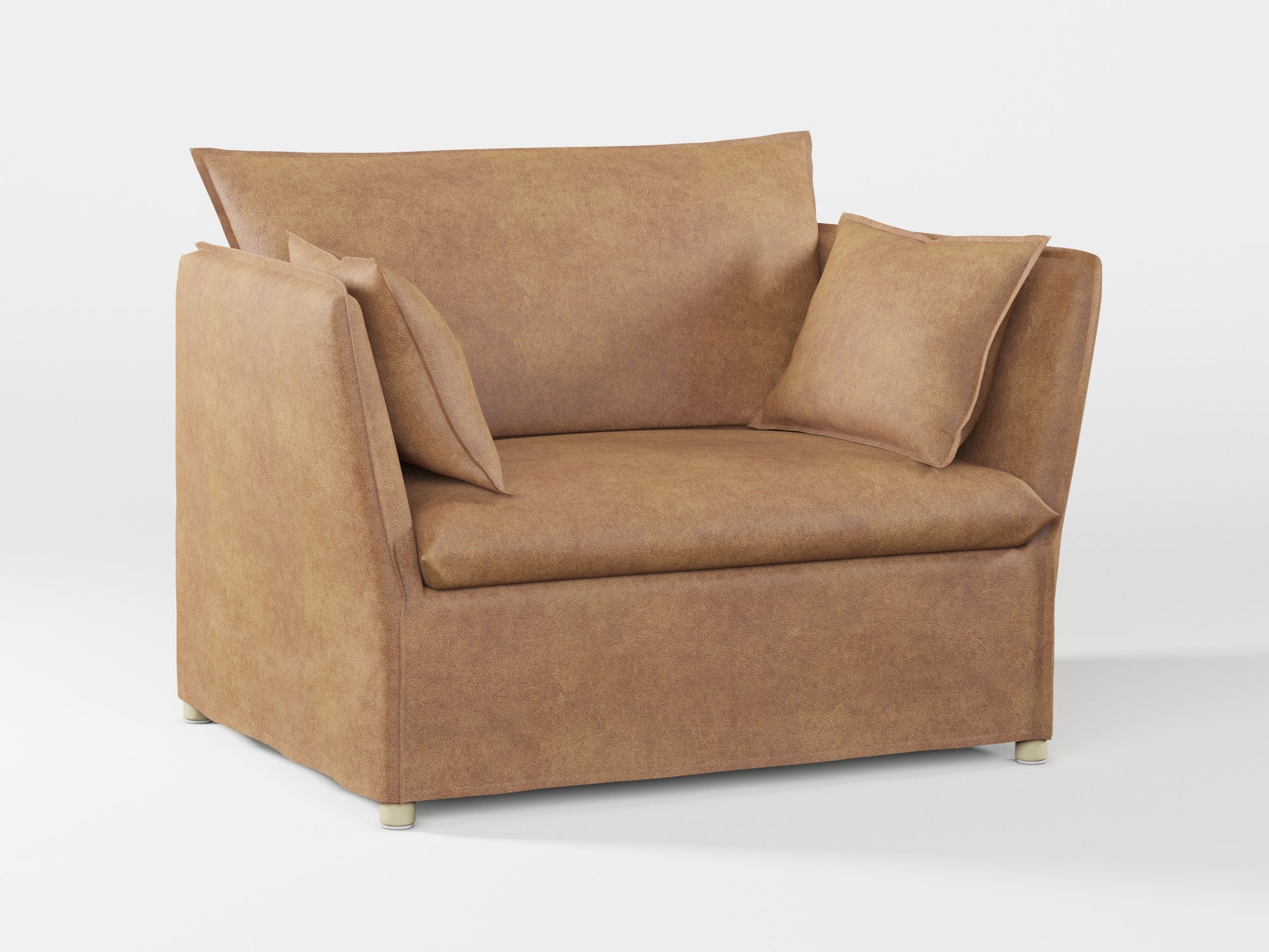 Ikea BACKSÄLEN 1,5-seat armchair cover made by Covereo in upholstery named ECONUBUCK Medium