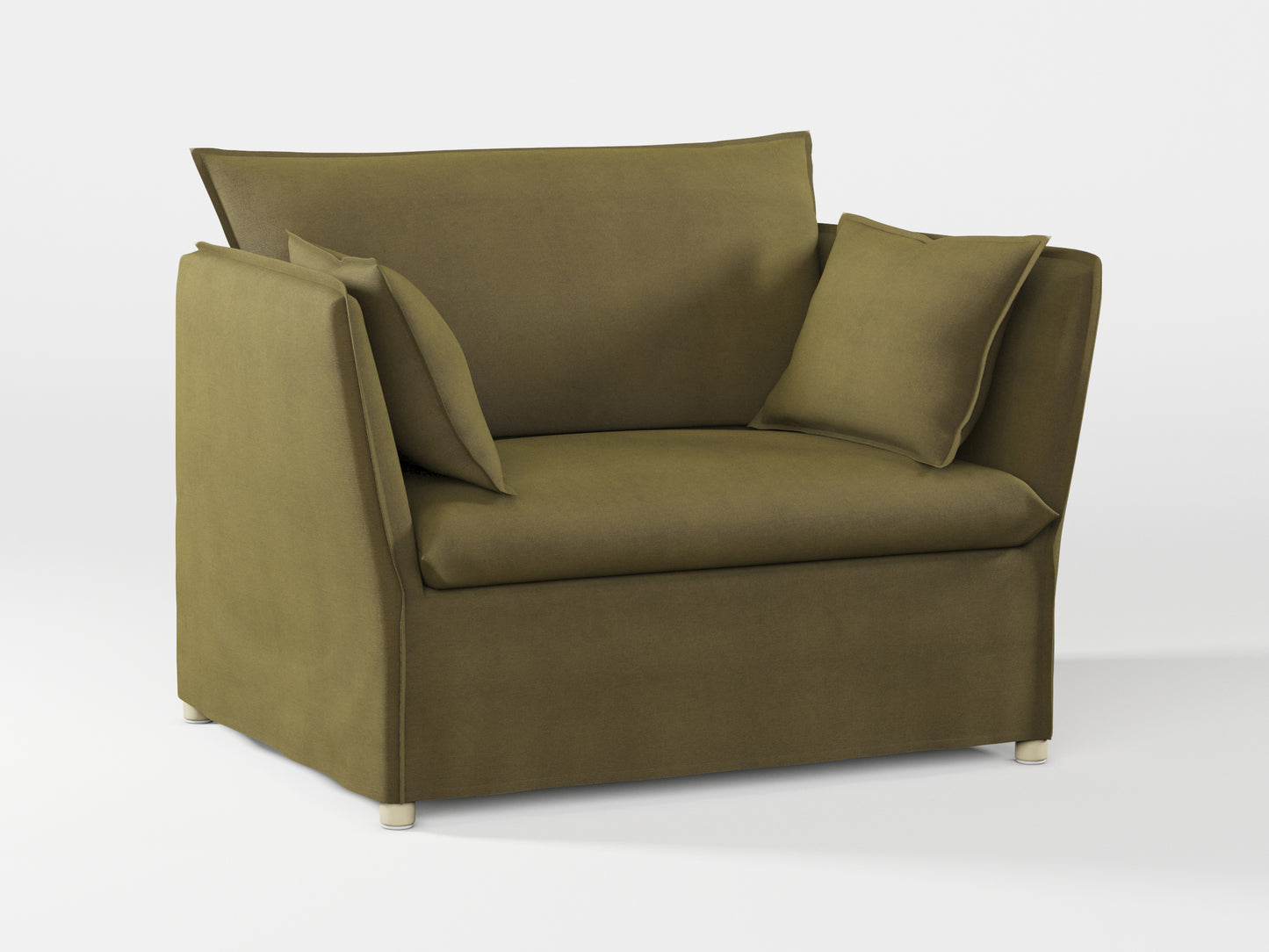 Ikea BACKSÄLEN 1,5-seat armchair cover made by Covereo in upholstery named OMON Boho Green