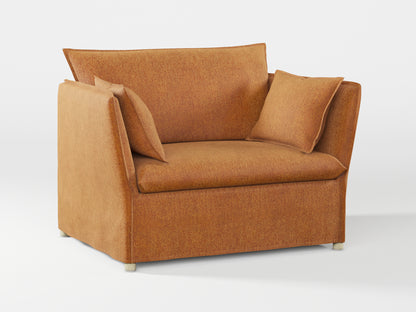 Ikea BACKSÄLEN 1,5-seat armchair cover made by Covereo in upholstery named MONTANA Sly Fox