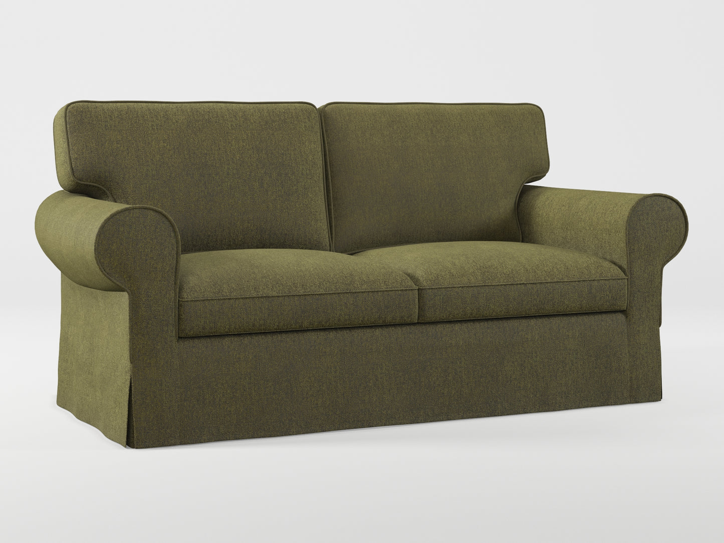 Ikea EKTORP 2-seat sofa cover made by Covereo in upholstery named MONTANA Khaki