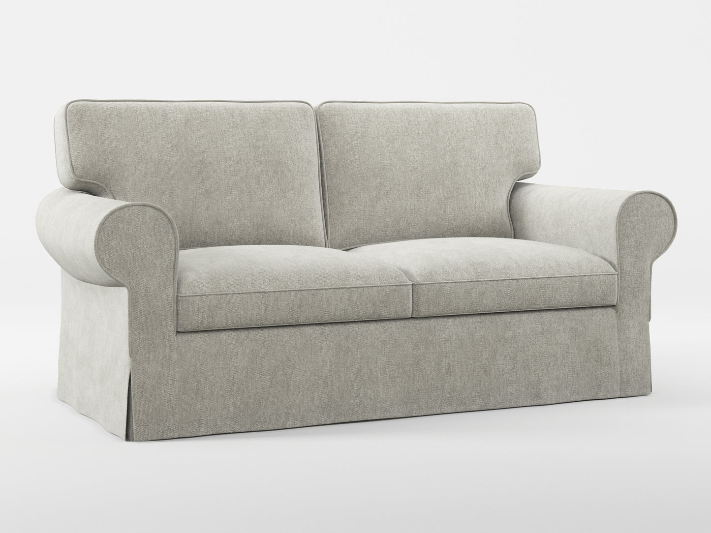 Ikea EKTORP 2-seat sofa cover made by Covereo in upholstery named MONTANA Light Grey