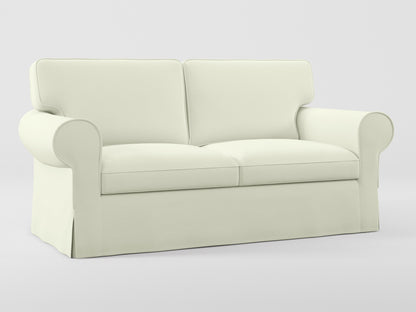 Ikea EKTORP 2-seat sofa cover made by Covereo in upholstery named PECADLY Ivory Touch