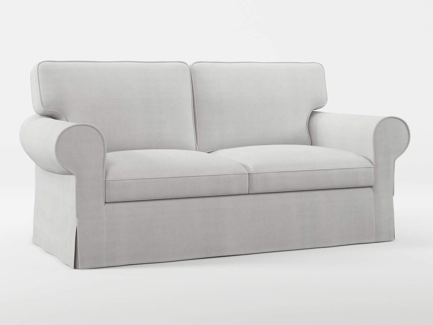 Ikea EKTORP 2-seat sofa cover made by Covereo in upholstery named TUNSO Grey One