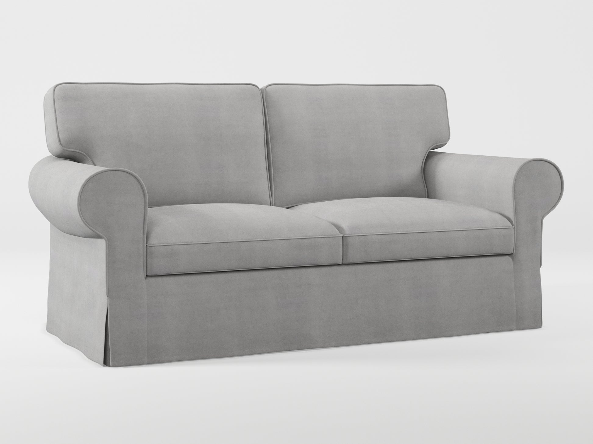 Ikea EKTORP 2-seat sofa cover made by Covereo in upholstery named TUNSO Grey Two