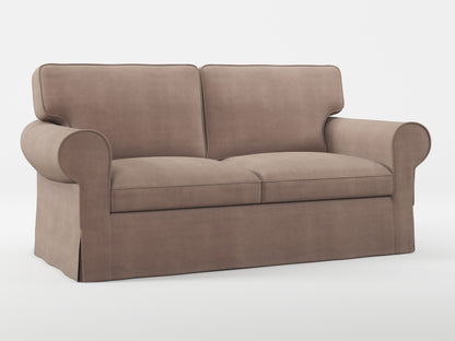 Ikea EKTORP 2-seat sofa cover made by Covereo in upholstery named TUNSO Nude Five