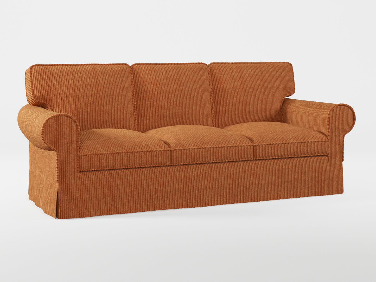 Ikea EKTORP 3-seat sofa cover made by Covereo in upholstery named COSY Autumn Leaves