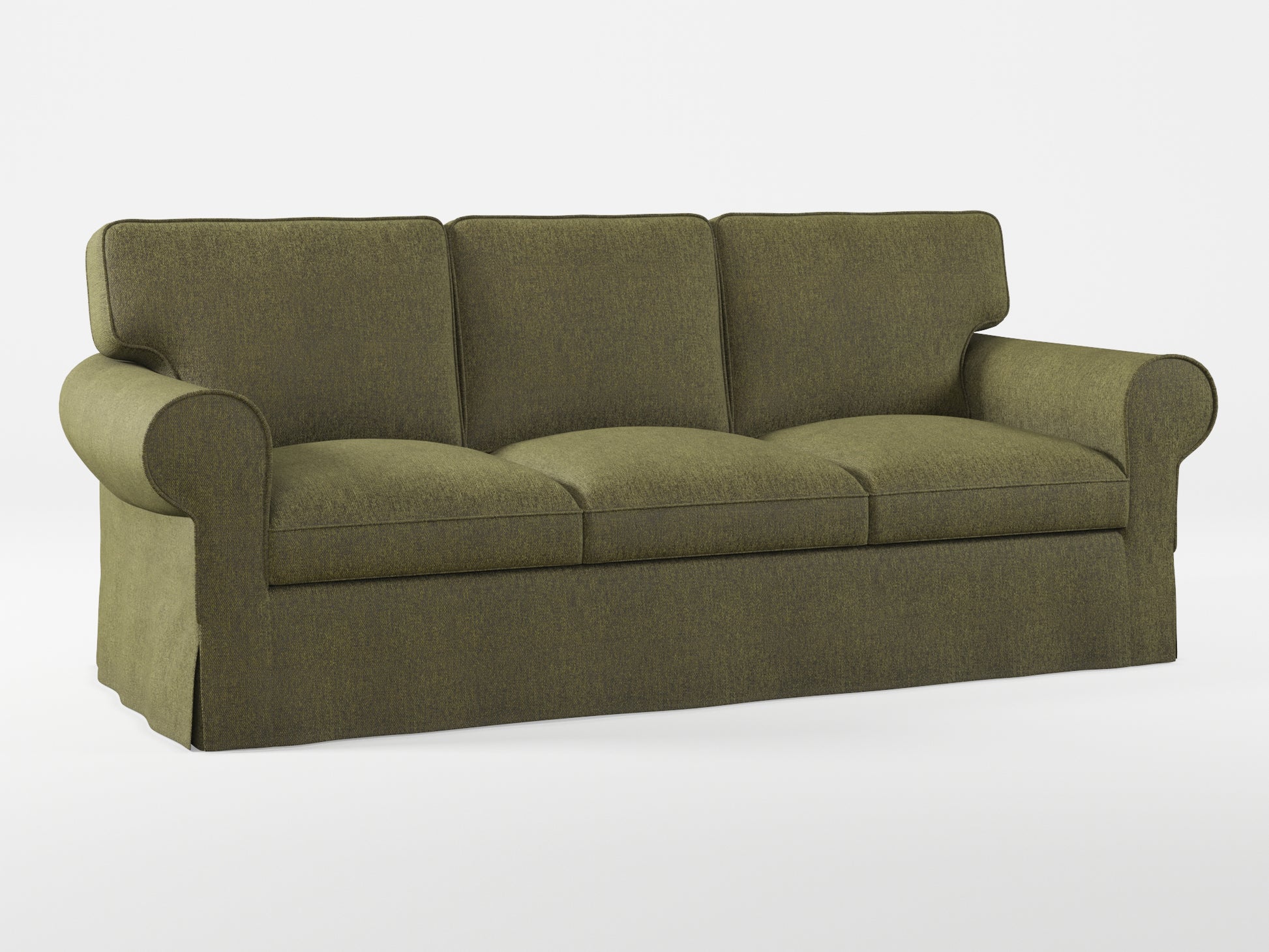 Ikea EKTORP 3-seat sofa cover made by Covereo in upholstery named MONTANA Khaki