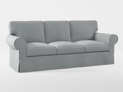 Ikea EKTORP 3-seat sofa cover made by Covereo in upholstery named PECADLY Pebble Grey