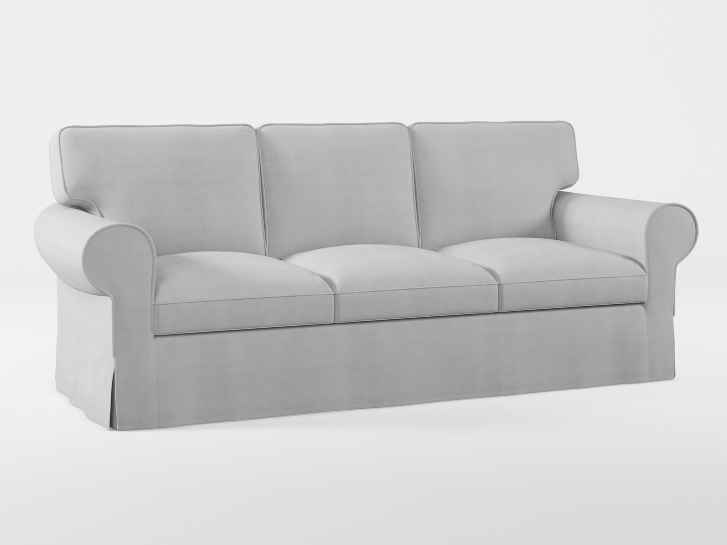 Ikea EKTORP 3-seat sofa cover made by Covereo in upholstery named TUNSO Grey One