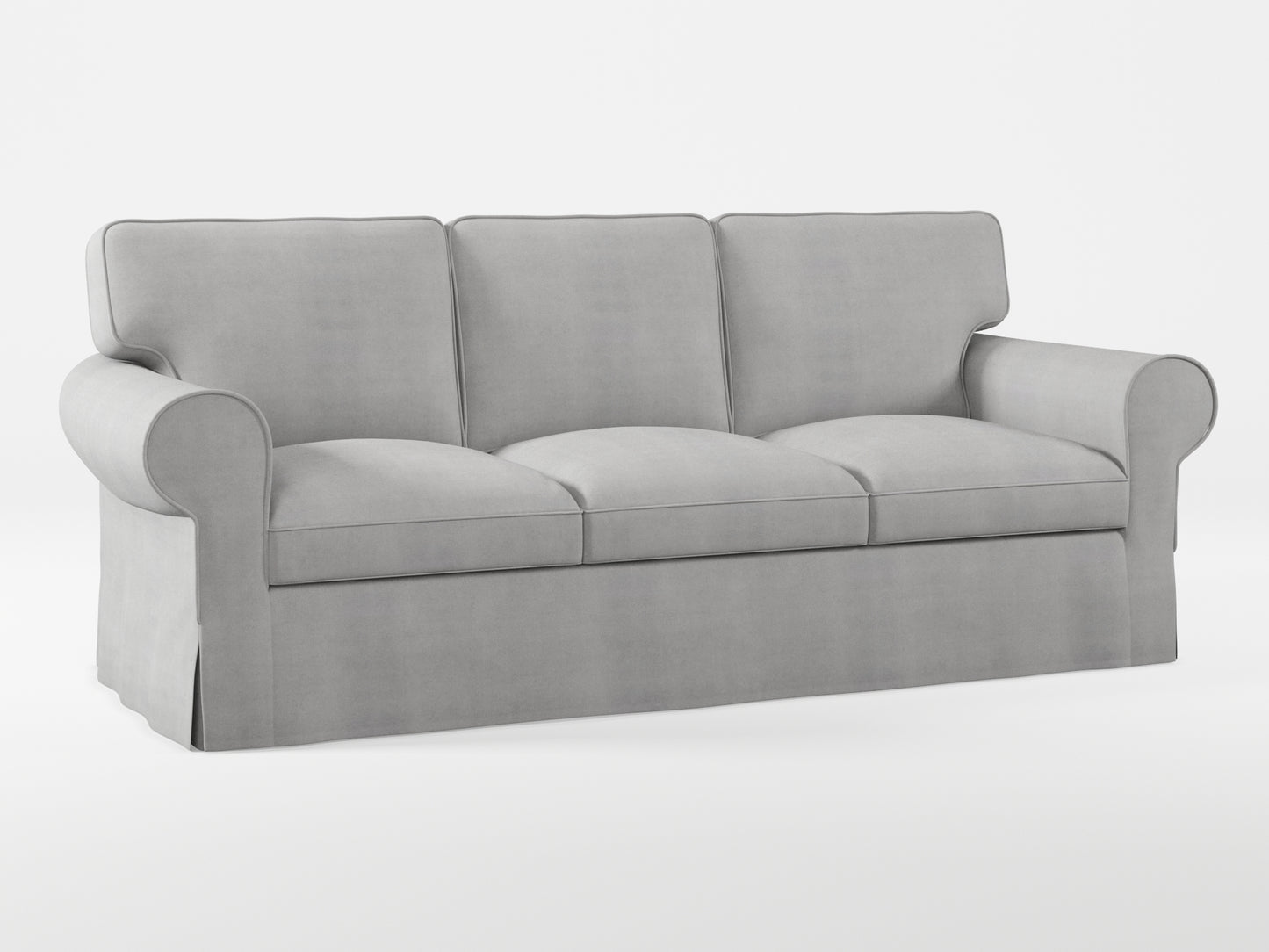 Ikea EKTORP 3-seat sofa cover made by Covereo in upholstery named TUNSO Grey Two