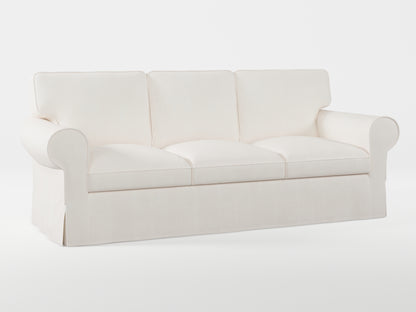 Ikea EKTORP 3-seat sofa cover made by Covereo in upholstery named TUNSO Nude One