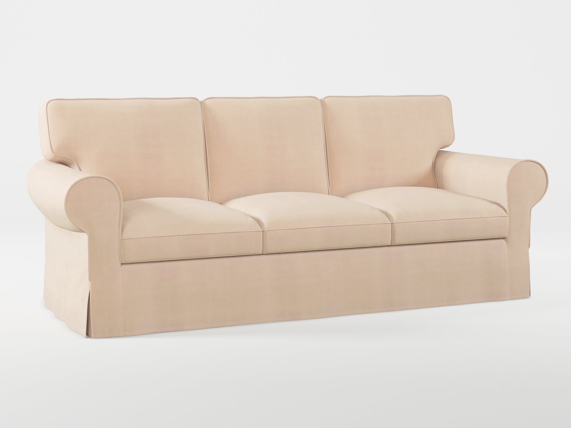 Ikea EKTORP 3-seat sofa cover made by Covereo in upholstery named TUNSO Nude Three