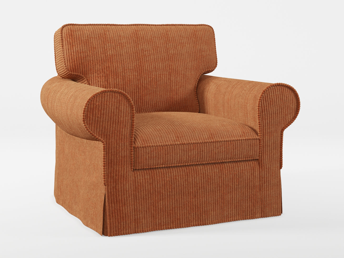 Ikea EKTORP Armchair cover made by Covereo in upholstery named COSY Autumn Leaves