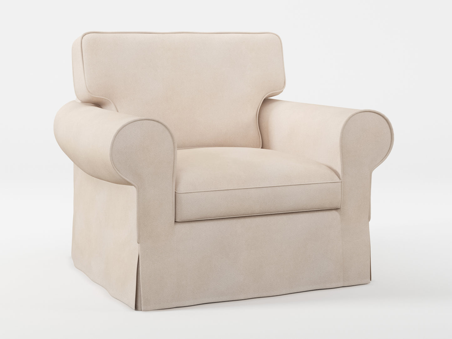 Ikea EKTORP Armchair cover made by Covereo in upholstery named ECONUBUCK Bright