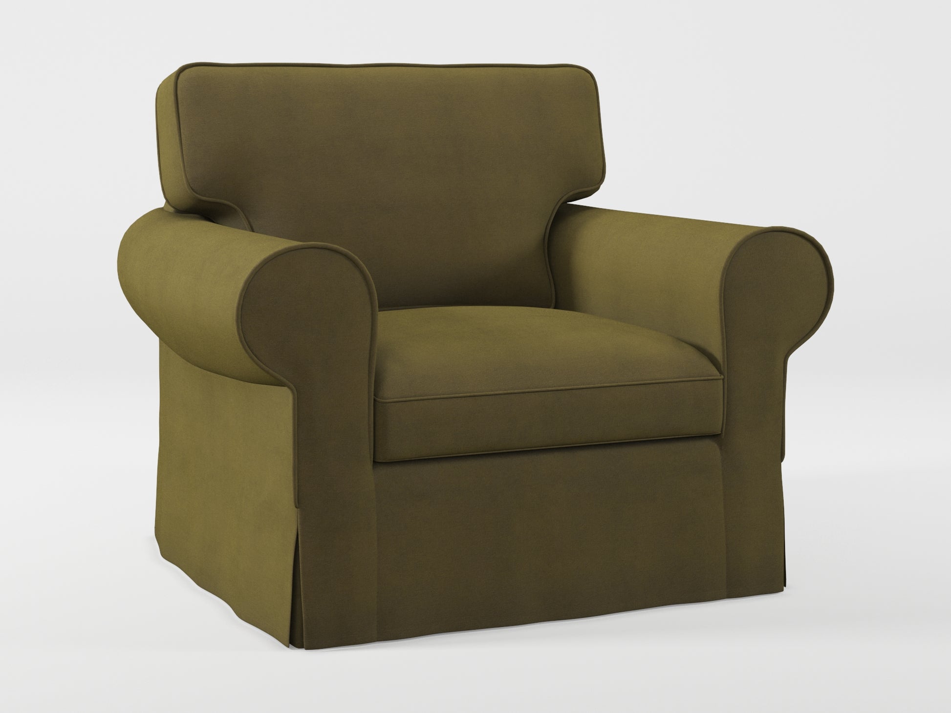 Ikea EKTORP Armchair cover made by Covereo in upholstery named OMON Boho Green