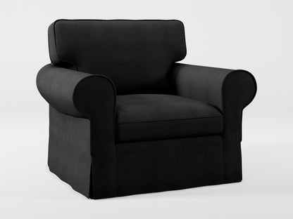 Ikea EKTORP Armchair cover made by Covereo in upholstery named OMON Night Trip