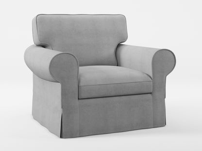 Ikea EKTORP Armchair cover made by Covereo in upholstery named OMON Rocky Fjords