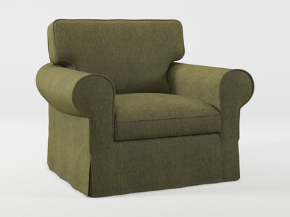 Ikea EKTORP Armchair cover made by Covereo in upholstery named MONTANA Khaki