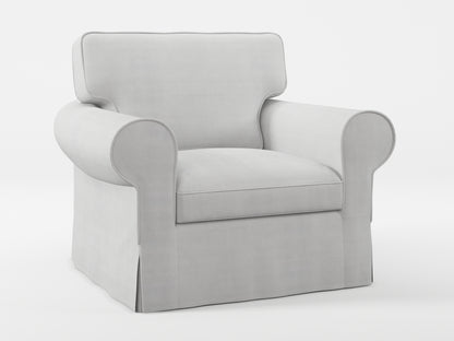 Ikea EKTORP Armchair cover made by Covereo in upholstery named TUNSO Grey One