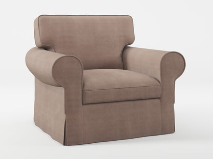 Ikea EKTORP Armchair cover made by Covereo in upholstery named TUNSO Nude Five