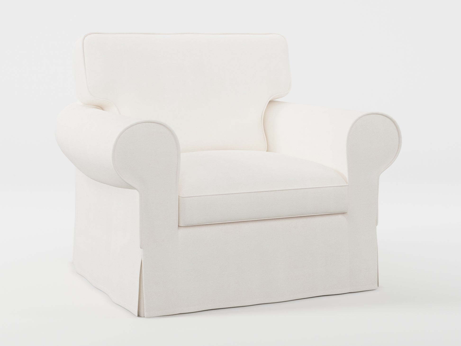 Ikea EKTORP Armchair cover made by Covereo in upholstery named TUNSO Nude One