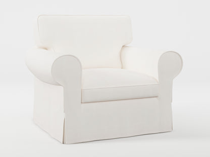 Ikea EKTORP Armchair cover made by Covereo in upholstery named TUNSO Nude One