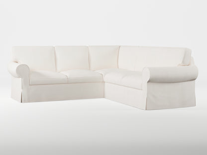 Ikea EKTORP Corner sofa, 4-seat cover made by Covereo in upholstery named TUNSO Nude One