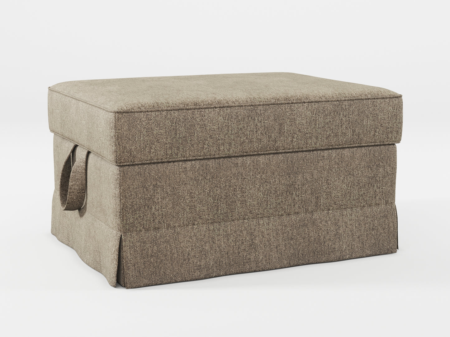 Ikea EKTORP Footstool cover made by Covereo in upholstery named MONTANA Gravel Beige