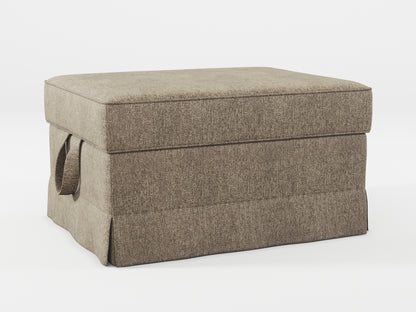 Ikea EKTORP Footstool cover made by Covereo in upholstery named MONTANA Gravel Beige