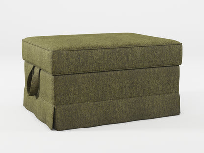 Ikea EKTORP Footstool cover made by Covereo in upholstery named MONTANA Khaki