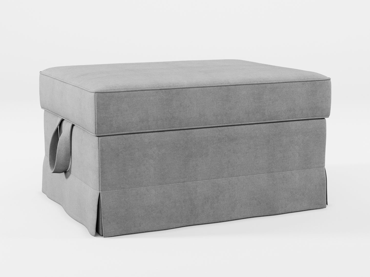 Ikea EKTORP Footstool cover made by Covereo in upholstery named OMON Rocky Fjords