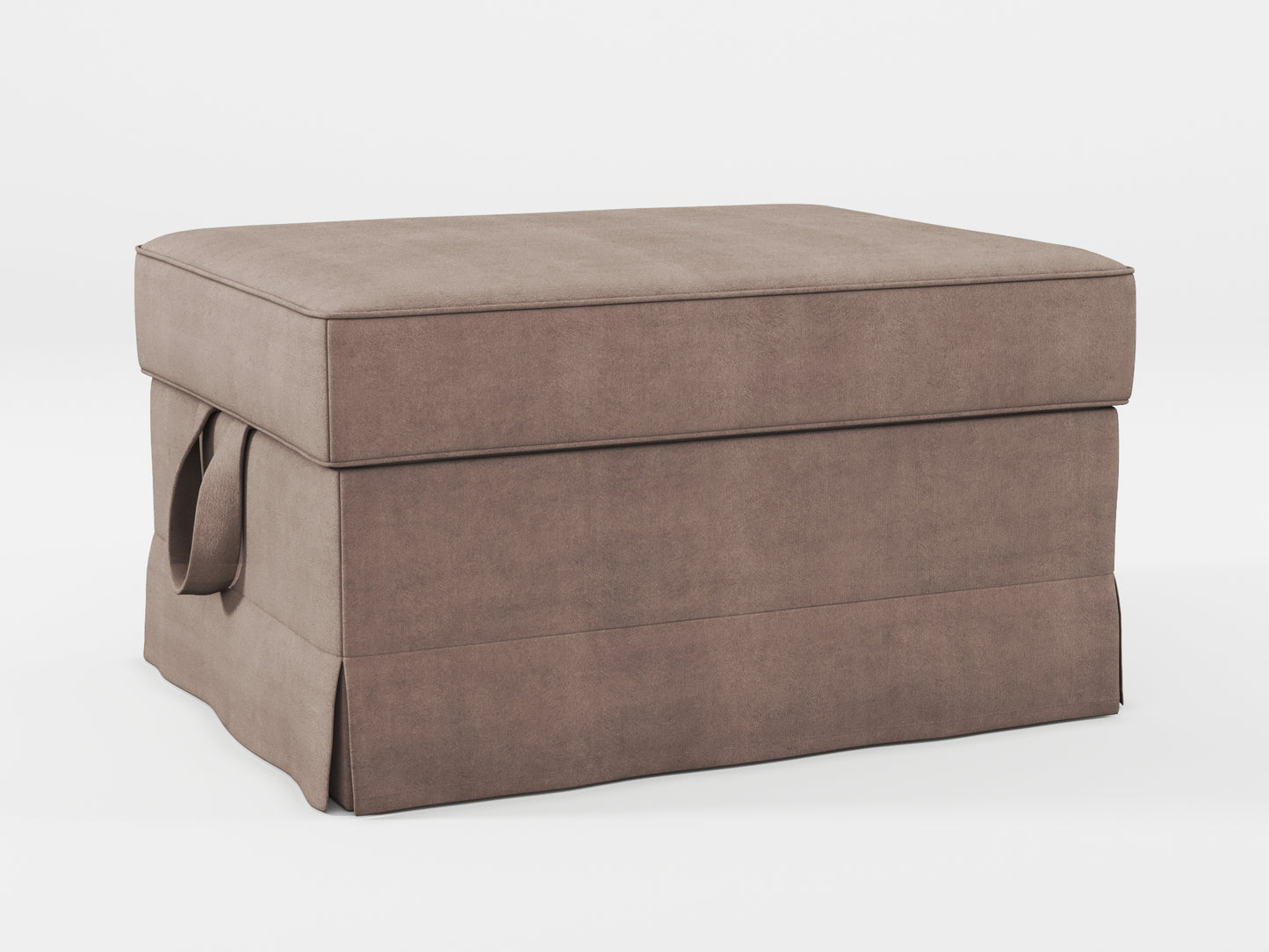 Ikea EKTORP Footstool cover made by Covereo in upholstery named TUNSO Nude Five