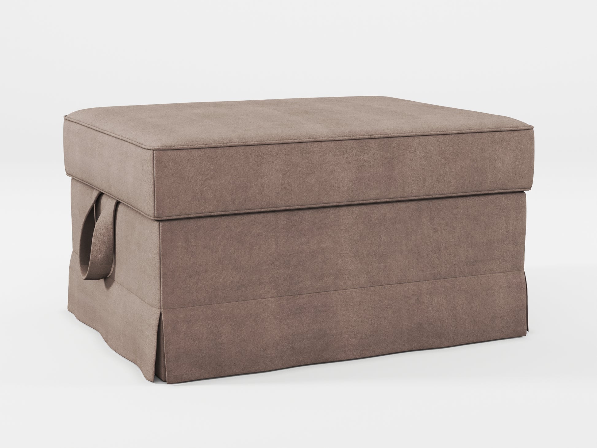 Ikea EKTORP Footstool cover made by Covereo in upholstery named TUNSO Nude Five