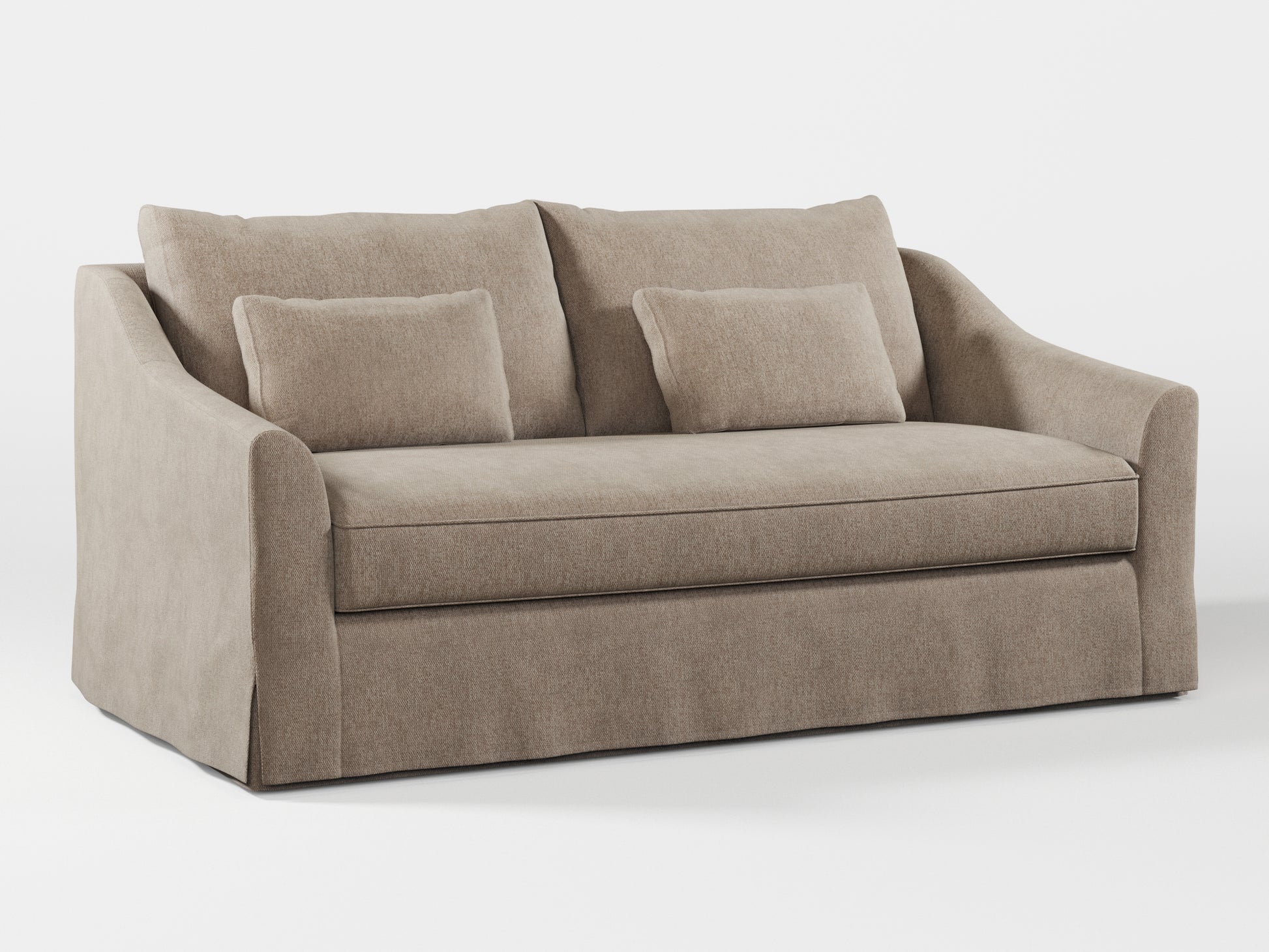 Ikea FARLOV 2-seat sofa cover (with pillows covers) made by Covereo in upholstery named MONTANA Soft Beige