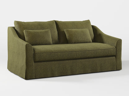 Ikea FARLOV 2-seat sofa cover (with pillows covers) made by Covereo in upholstery named MONTANA Khaki