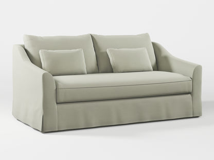 Ikea FARLOV 2-seat sofa cover (with pillows covers) made by Covereo in upholstery named PECADLY Dusty Beige