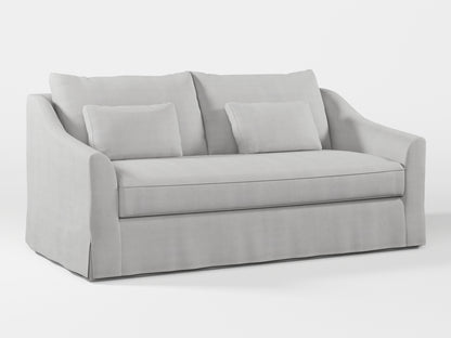 Ikea FARLOV 2-seat sofa cover (with pillows covers) made by Covereo in upholstery named TUNSO Grey One