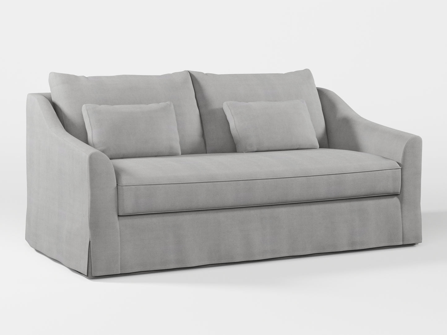 Ikea FARLOV 2-seat sofa cover (with pillows covers) made by Covereo in upholstery named TUNSO Grey Two