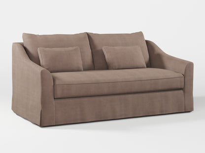 Ikea FARLOV 2-seat sofa cover (with pillows covers) made by Covereo in upholstery named TUNSO Nude Five