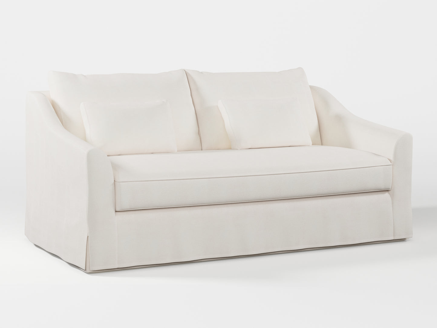 Ikea FARLOV 2-seat sofa cover (with pillows covers) made by Covereo in upholstery named TUNSO Nude One