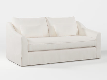 Ikea FARLOV 2-seat sofa cover (with pillows covers) made by Covereo in upholstery named TUNSO Nude One