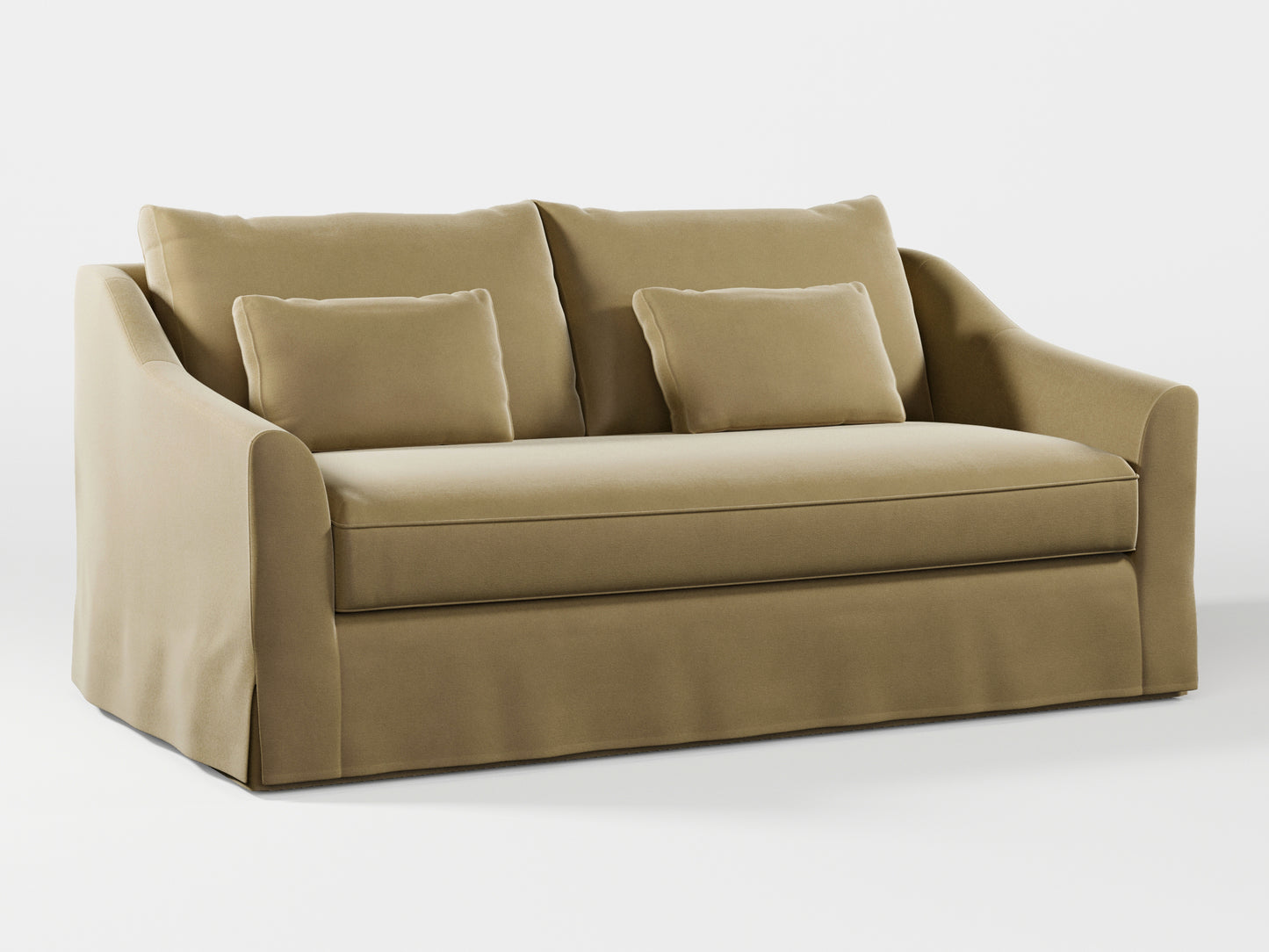 Ikea FARLOV 2-seat sofa cover (with pillows covers) made by Covereo in upholstery named VELVET Golden Hour