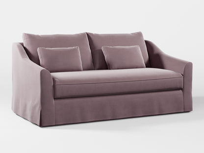 Ikea FARLOV 2-seat sofa cover (with pillows covers) made by Covereo in upholstery named VELVET Peaceful Lily