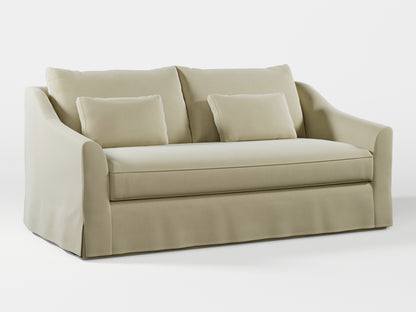 Ikea FARLOV 2-seat sofa cover (with pillows covers) made by Covereo in upholstery named VELVET Pearl Cream