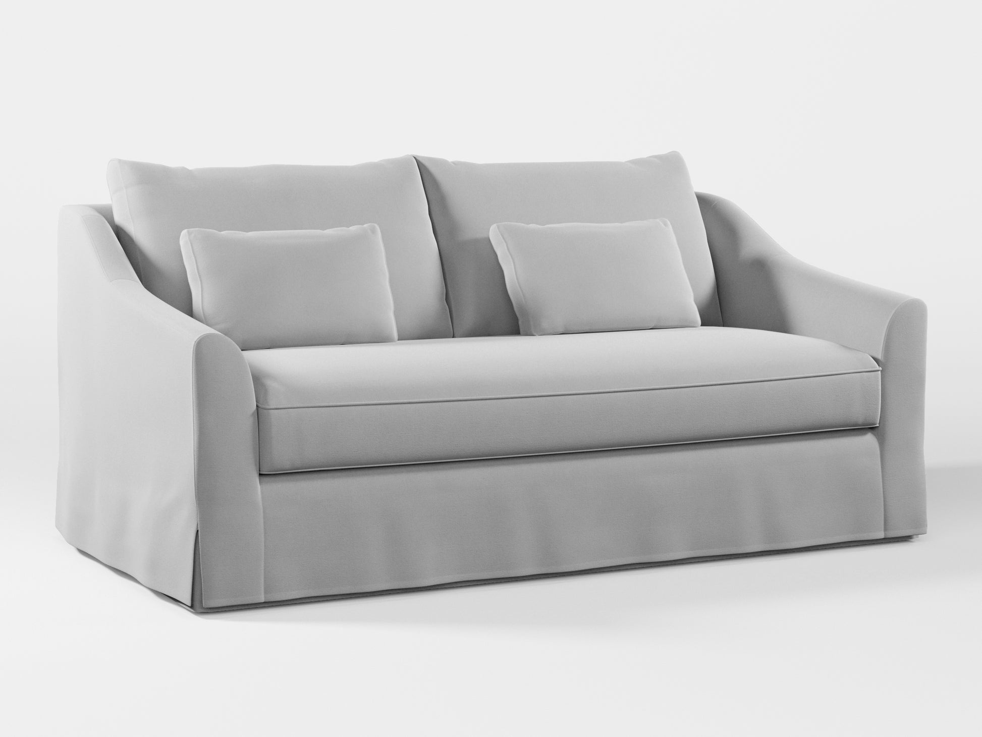 Ikea FARLOV 2-seat sofa cover (with pillows covers) made by Covereo in upholstery named VELVET Queen of Ice