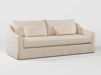 Ikea FARLOV 3-seat sofa cover (with pillows covers) made by Covereo in upholstery named OMON Vintage Beige