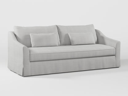 Ikea FARLOV 3-seat sofa cover (with pillows covers) made by Covereo in upholstery named TUNSO Grey One