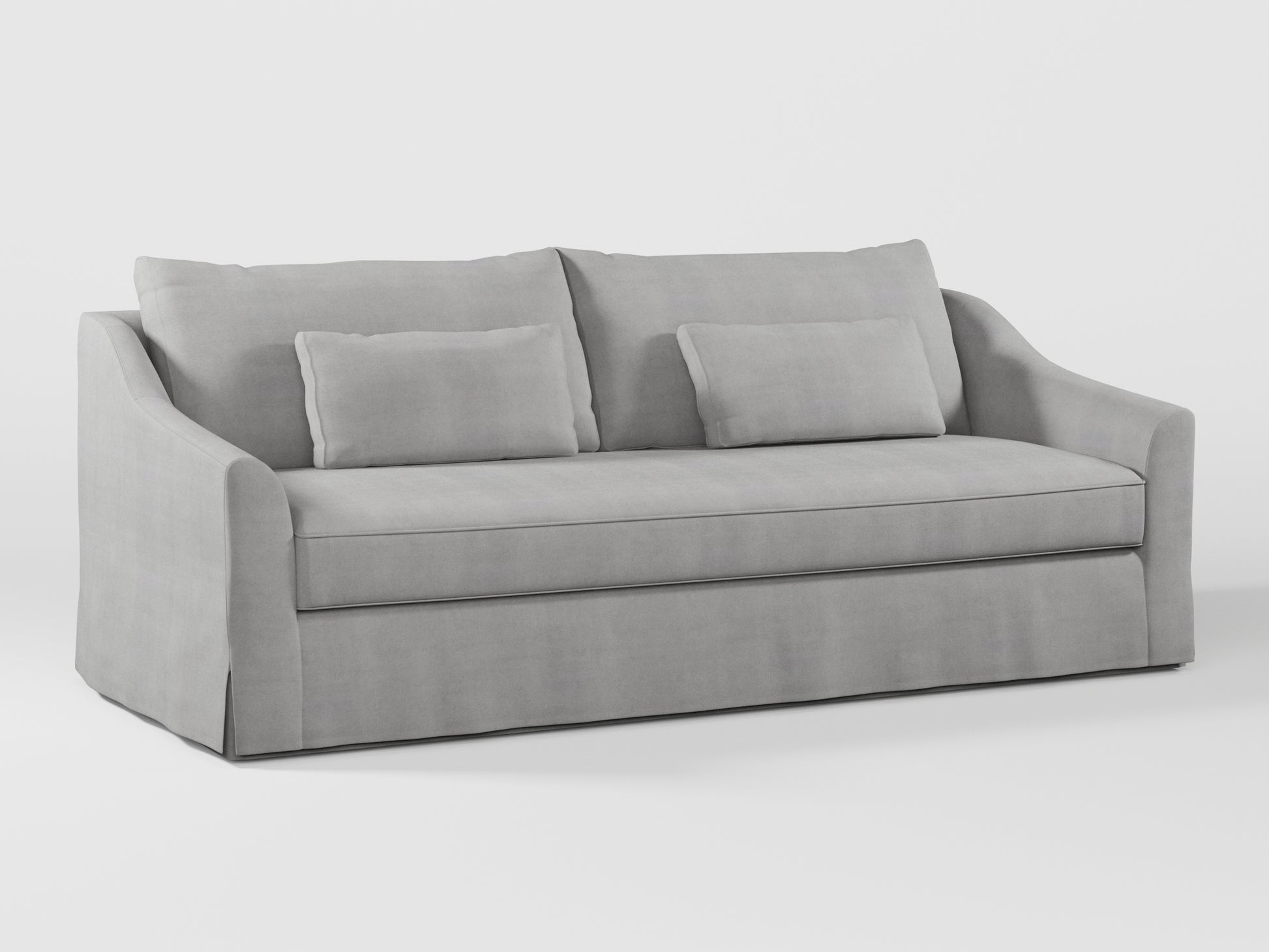 Ikea FARLOV 3-seat sofa cover (with pillows covers) made by Covereo in upholstery named TUNSO Grey Two